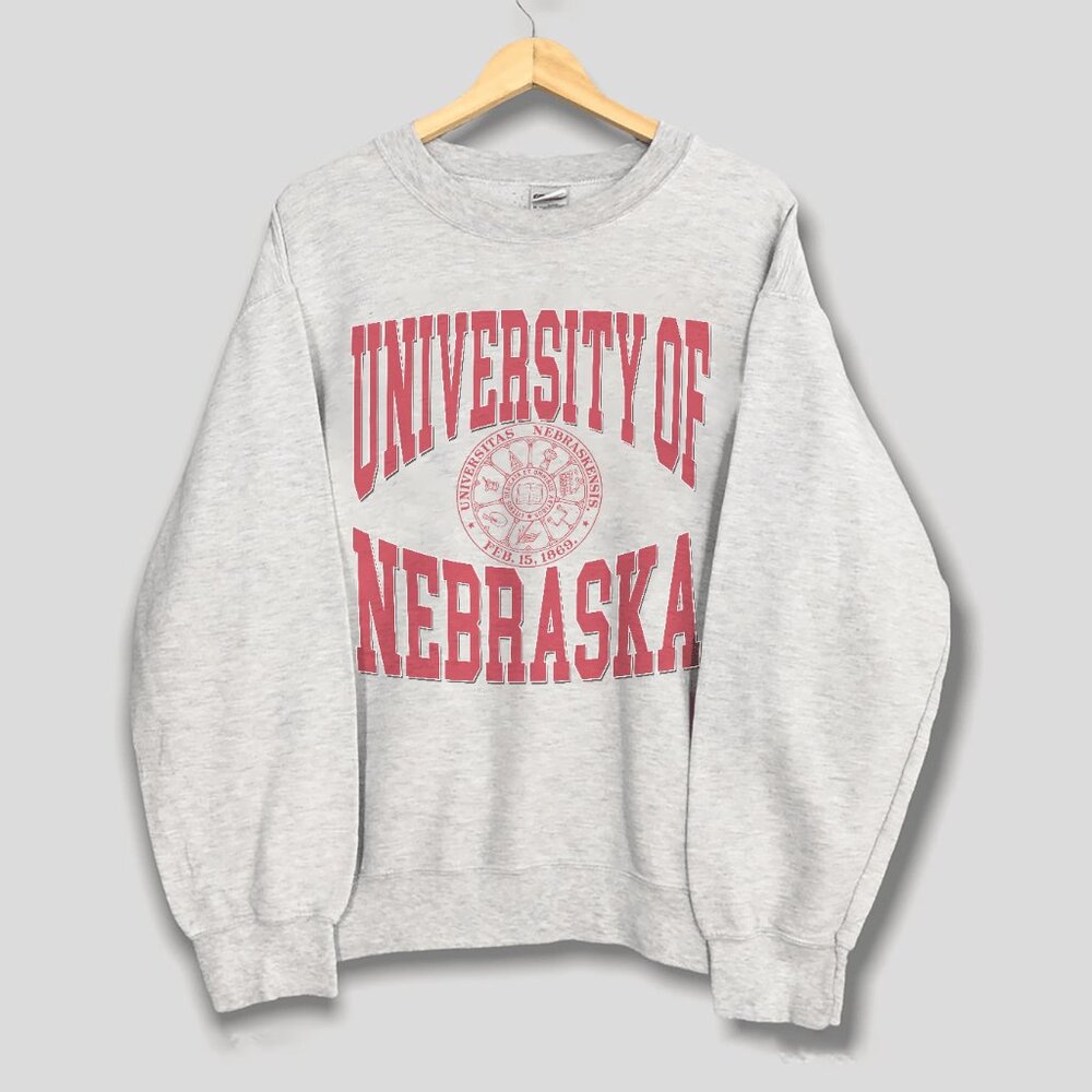 Vintage University of Nebraska Style Sweatshirt, Nebraska Cornhuskers Football
